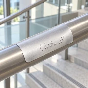 Πινακίδα Αφής Braille Inox για Κουπαστή 103