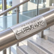 Πινακίδα Αφής Braille Inox για Κουπαστή 104