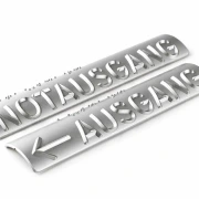 Πινακίδα Αφής Braille Inox για Κουπαστή 104