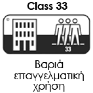 Class 33 - βαριά επαγγελματική χρήση