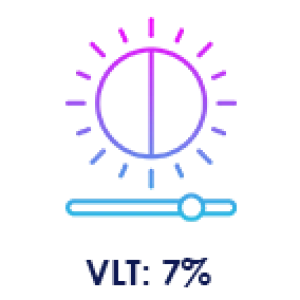Μετάδοση ορατού φωτός VLT: 7%
