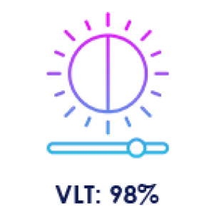 Μετάδοση ορατού φωτός VLT: 98%